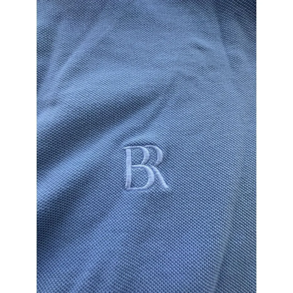 Banana Republic Shirt Men Large Blue Polo Short Sleeve Logo Pullover Golf Casual